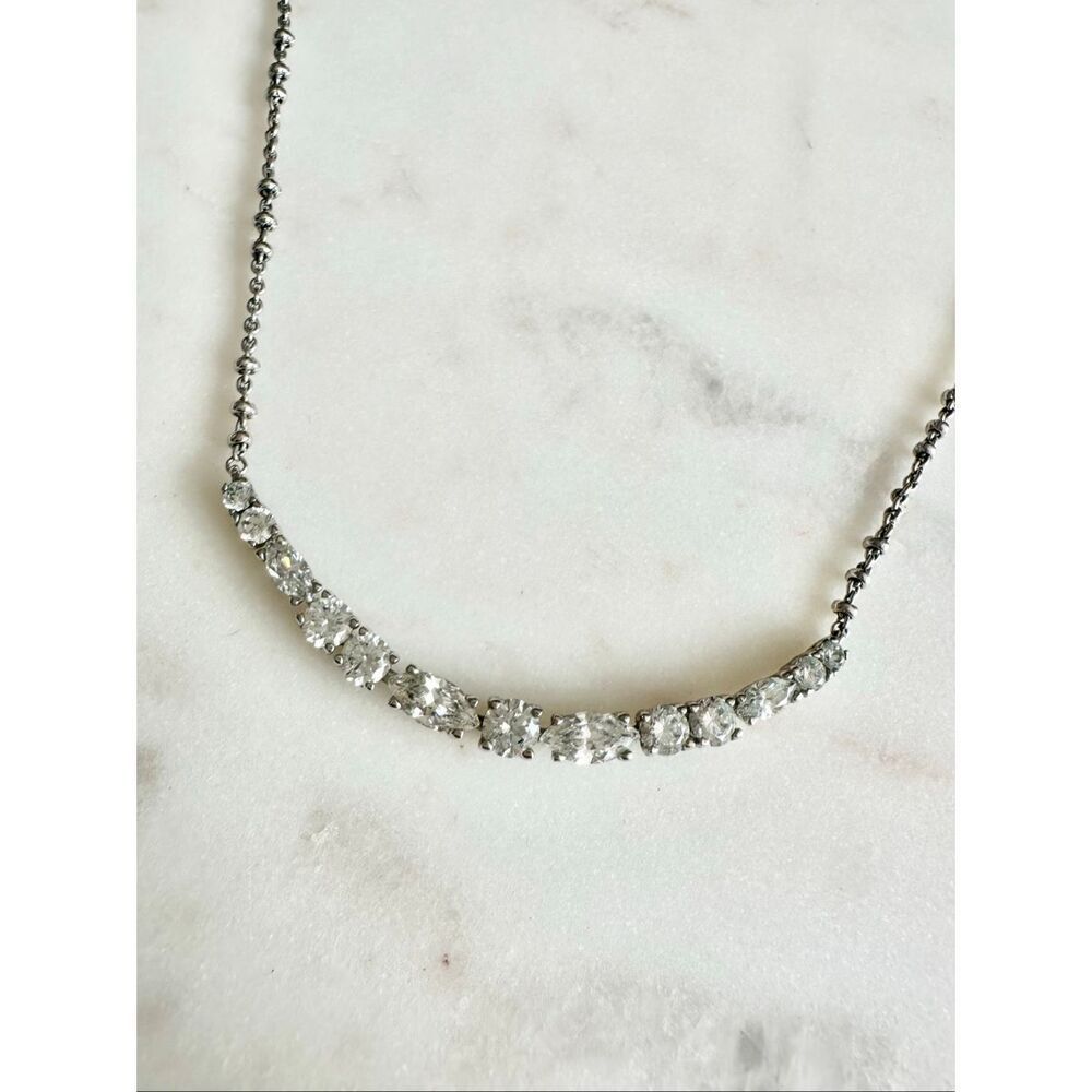 Cubic zirconia Nadri statement necklace